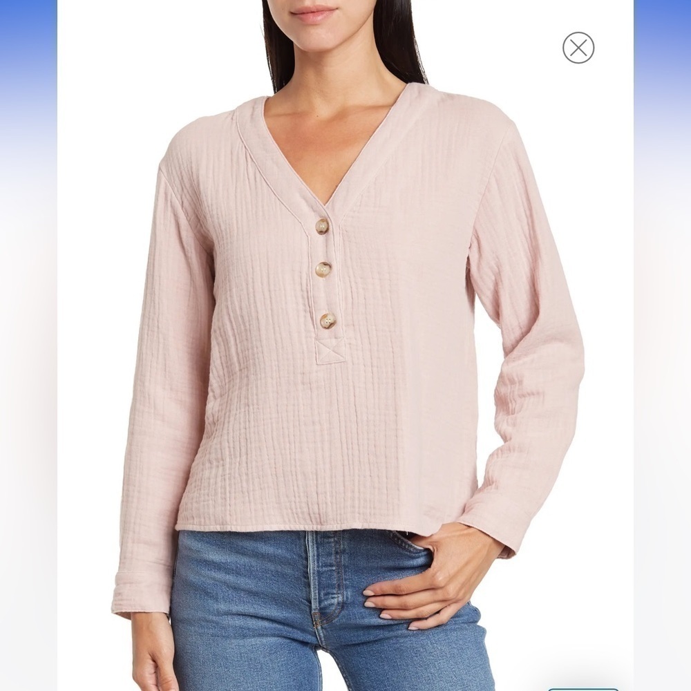 Madewell Cotton light pink Lightspun Ever Top . Size Xs.